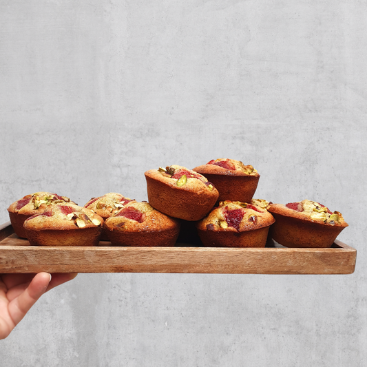 2 X Strawberry and Pistachio Friands